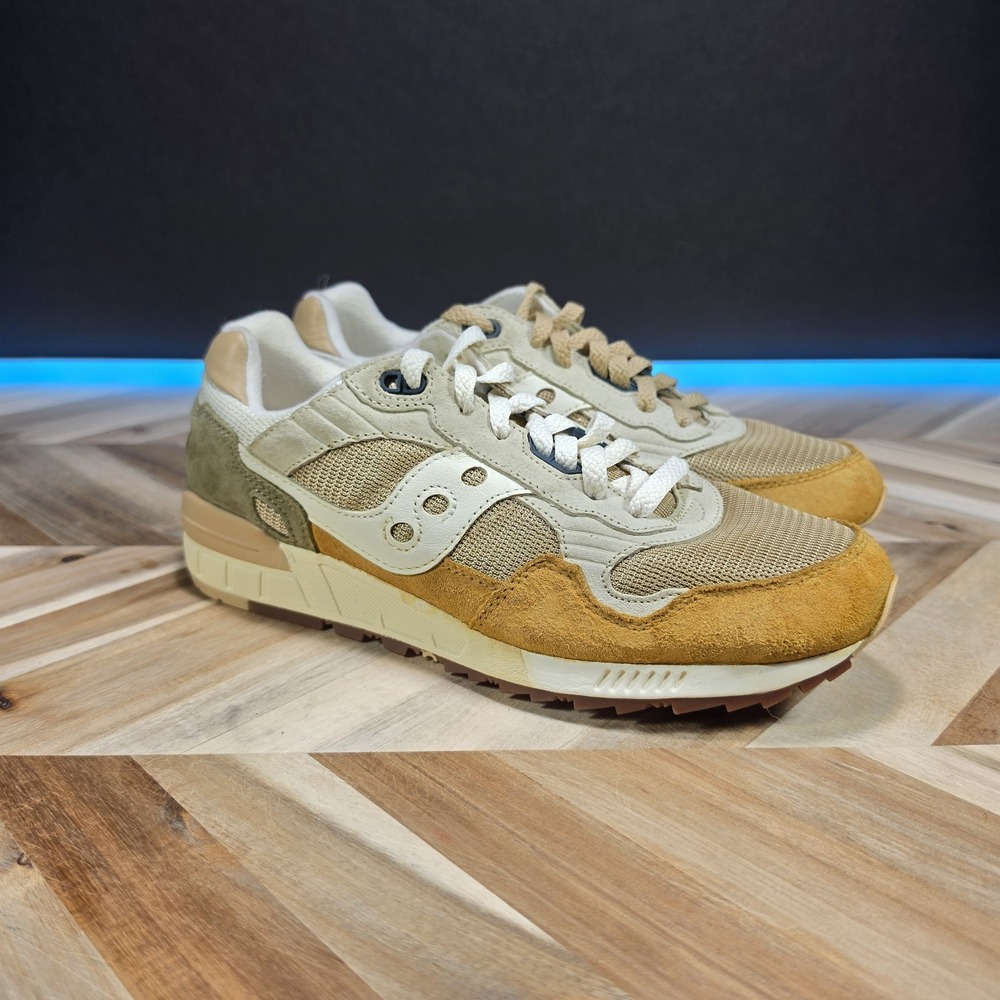 Saucony Shadow 5000 Sample Men's 9 Cream Tan Yellow Retro Sneakers Shoes